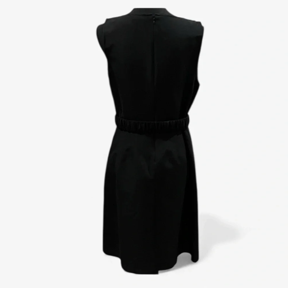 Halogen Black Sleeveless V Neckline sheath Linen/Silk Dress size 12 - Picture 8 of 11